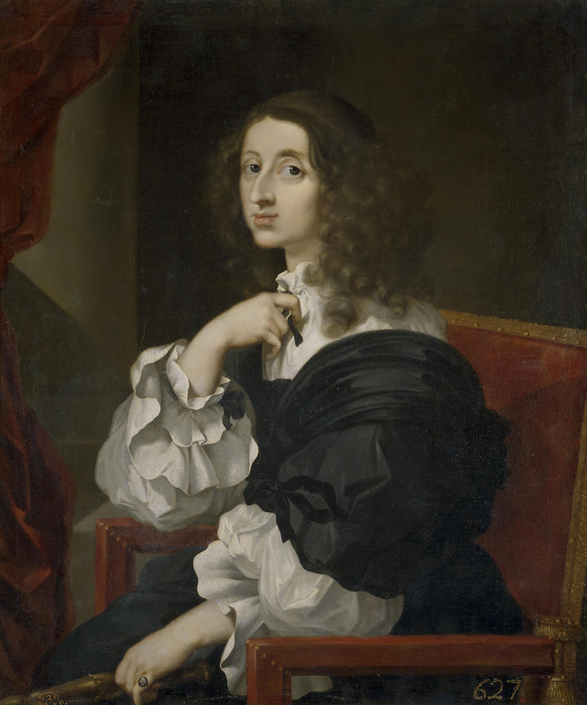 Sebastián Bourdon: Retrato de la Reina Cristina de Suecia, ca. 1653. Madrid, Museo Nacional del Prado.